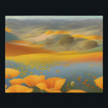 Imitation Canevas Art numérique Dreamy Poppies<br><div class="desc">Paysage rêvé L'IA a généré de l'art numérique avec des vallées de fleurs florissantes,  des nuages moelleux et de charmants pavots de Californie à l'avant-plan.</div>