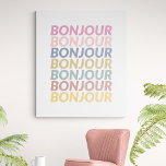 Imitation Canevas Bonjour Français Bonjour Pastel Typographie Oeuvre<br><div class="desc">Bonjour Français Bonjour Pastel Typographie Oeuvre d'art</div>