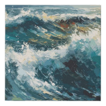Breaking Beach Waves Peinture
