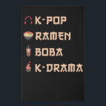 Imitation Canevas Cadeau KPOP<br><div class="desc">Kpop Gift Funny K-Pop Merch pour tous les amateurs de musique pop coréenne et comme la culture coréenne. Pour les hommes,  les filles et les femmes le K-Pop,  nouilles ramen,  thé bulle ou k-drama amour</div>