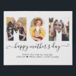 Imitation Canevas Collage photo élégant de MOM Happy Mother's Day<br><div class="desc">Élégante collection de photos MOM moderne Happy Mother's Day Faux Canvas Imprimer</div>