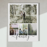 Collage photo personnalisé et texte famille
