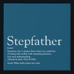 Imitation Canevas Cool typographique moderne Stepfather Stepdad<br><div class="desc">Personnalisez votre beau-père ou votre beau-père pour créer un cadeau unique pour la Fête des pères, les anniversaires, Noël ou tout autre jour que vous voulez montrer combien il signifie pour vous. Une façon parfaite de lui montrer à quel point il est extraordinaire chaque jour. Vous pouvez même customiser l'arrière...</div>