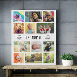 Imitation Canevas Créez votre propre collection photo grand-parents<br><div class="desc">Collage Photo Faux Canvas Personnalisé. Créez un cadeau chaleureux que les grands-parents chériront à jamais avec notre Collage Faux Canvas Personnalisé. Cette belle carte vous permet de transformer 12 de vos photos de famille préférées en souvenir unique, célébrant le lien spécial entre les êtres chers. Caractéristiques : Conception personnalisable :...</div>