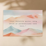 Imitation Canevas Créez votre propre devis Paysage du désert Pastel<br><div class="desc">Créez votre propre devis personnalisé imitation toile murale. Caractéristiques minimaliste typographie de machine à écrire et pastel aquarelle style arrière - plan paysage désert.</div>
