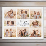 Imitation Canevas Custom Love You Grand-mère Petits-enfants Collage<br><div class="desc">Je t'aime grand-mère ! Beau collage photo de famille moderne cadeau pour une grand-mère bien-aimée combine écriture manuscrite fantasque avec typographie et mise en page moderne. Remplissez cette plaque d'image personnalisée avec 8 photos de famille préférées de petits-enfants, de mariages et d'autres événements de la vie et apporter un sourire...</div>