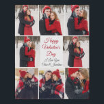 Imitation Canevas Custom Valentine's Day Romantic Love Photo Collage<br><div class="desc">Ce magnifique cadeau Heureuse Sainte-Valentin en faux toile imprimé a un script rouge audacieux au centre et vos noms entourés de 8 photos de couple romantiques autour de la frontière. Sélectionnez les photos les plus douces de votre relation pour faire un collage de photos pour votre petit ami, petite amie,...</div>