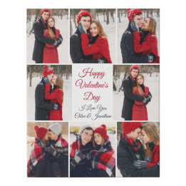 Imitation Canevas Custom Valentine's Day Romantic Love Photo Collage