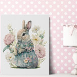 Imitation Canevas Cute lapin Lapin Aquarelle Faux Canvas Imprimer<br><div class="desc">Joli lapin lapin lapin lapin à l'aquarelle dans une pépinière habillée en bleu ou une petite fille décoration murale. Juste trop mignon. Les couleurs pastel douces sont si douces.</div>