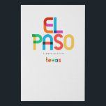 Imitation Canevas El Paso Texas Mid Century, Pop Art,<br><div class="desc">El Paso Texas classique style de retour rétroactif des années 60 les années 70 et 80. Couleurs primaires lumineuses dans le style art abstrait du XXe siècle avec des éléments géométriques simples. Pop art vintage. Simple et audacieux,  portez haut et fort votre ville natale.</div>