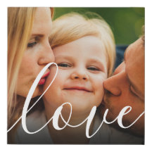 Élégant Script d'amour de photo de famille simple