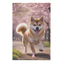 Elégant Shiba Inu Canvas Mur Art