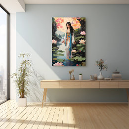 Imitation Canevas Esprit zen par le ruisseau Tranquil