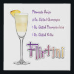 Imitation Canevas Flirtini Mimosa Cocktail Recette Art 10"x10"<br><div class="desc">Flirtini Ananas Mimosa Cocktail Recette Art 10" x 10" Faux Canvas Cocktail Recette d'Art Illustration de la SATC FLIRTINI réalisée avec CHAMPAGNE, PineappleJuice et Vodka. Vous n'oublierez jamais votre recette de cocktail préférée à nouveau et maintenant vous pouvez le partager avec vos amis et votre famille. CONCEPTION IDÉALE POUR LES...</div>