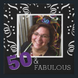 Imitation Canevas Fun 50 Fabulous Happy 50th Birthday<br><div class="desc">Un cadeau d'anniversaire amusant pour une fête du 50e anniversaire à une femme qui vient d'avoir cinquante ans. Vous pouvez même changer l'âge de ce décor mural amusant à tout âge. Faire tourner 50 et fabuleux!! Le meilleur moyen de se souvenir de vos 50 ans est la Fabulous fête d'anniversaire....</div>
