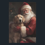 Imitation Canevas Golden Retriever with Santa Clause Christmas<br><div class="desc">Laissez-vous tenter par l'esprit des vacances grâce à notre design de Noël Père Noël et Chien. C'est l'ajout parfait à votre collection festive !</div>
