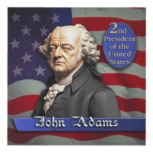 Imitation Canevas John Adams : 2e président des États-Unis