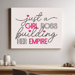 Imitation Canevas Juste Une Patronne Qui Bâtit Son Empire<br><div class="desc">Donnez de l'énergie à votre espace et enflammez votre ambition avec cette impression de toile design. Avec l'expression habilitante "Juste une patronne qui construit son empire" dans un script moderne contre un arrière - plan rose vif chic, cette oeuvre est le parfait rappel de votre force et de votre potentiel....</div>