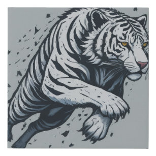 Imitation Canevas La réflexion d'un tigre