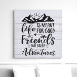 Imitation Canevas La Vie Est Destinée À De Bons Amis De Grandes Aven<br><div class="desc">Inspirez la flânerie et célébrez la joie de l'amitié avec ce dessin animé en toile. Avec la citation relevante "La vie est faite pour de bons amis et de grandes aventures" au milieu d'un paysage montagneux coloré, cette oeuvre est un rappel parfait pour chérir les moments partagés avec les proches....</div>