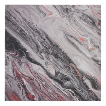 "Lava" Marbre blanc rouge