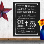 Imitation Canevas Le tableau de bord de la ferme Allegiance<br><div class="desc">Que vous soyez un passionné d'histoire, un Américain fier, ou simplement quelqu'un qui apprécie l'esthétique vintage, cet art mural noir et blanc de tableau noir et blanc avec sa représentation vintage du Pledge of Allegiance est sûr de faire une déclaration. Ajoutez une touche de nostalgie et de patriotisme à votre...</div>