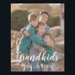 Imitation Canevas Les petits font la vie grand<br><div class="desc">Les petits-enfants rendent la vie grandiose : Un cadeau photo personnalisé pour la famille. Crédit photo Photographie © Storytree Studios,  Stanford,  CA. Modèle photo doit être remplacé par votre propre photo</div>