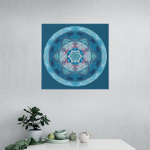 Mandala 2 Faux Enveloppé Canvas Imprimer