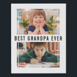 Imitation Canevas Meilleur Grand-Père Ever Grand-Enfants 2 Photo Col<br><div class="desc">Meilleur grand-père Ever Faux Canvas Imprimer pour express votre amour pour grand-père personnalisé avec 2 photos préférées. Fait un grand cadeau pour les vacances,  l'anniversaire de grand-père,  la journée et la fête des pères des grands-parents.</div>