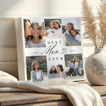 Imitation Canevas Meilleure maman Jamais Élégant Script Heart Photo<br><div class="desc">Donnez un cadeau à votre mère qu'elle chérira pour toujours avec notre meilleure maman jamais, imitation de montage photo collage photo. Cette toile mémorable présente un montage de 6 photos, vous permettant de présenter vos souvenirs préférés ensemble. L'élégant script "maman" et le coeur sont magnifiquement placés au centre, ce canevas...</div>