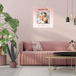 Imitation Canevas Mère rose gouttes de parties scintillant rose or<br><div class="desc">parties scintillant or rose goutte à goutte, la peinture goutte à goutte. Un arrière - plan chic en dégradé rose vif. Personnalisez et ajoutez votre propre photo de votre mère, famille, enfants, animaux domestiques. Le texte : Best Mom Ever est écrit avec un script de style à la main moderne....</div>