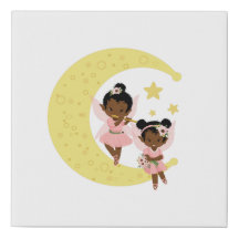Moon Fairies Magic – Whimsical Canvas Art 