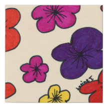 Œuvre d'art murale florale