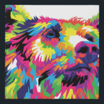 Imitation Canevas Ours Spirit Animal Pop Art<br><div class="desc">Conception Abstraite de l'ours. Le symbole de l'ours représente la force,  la famille,  la vitalité,  le courage et la santé. L'ours est réfléchi et indépendant,  et n'a guère besoin de communion. L'ours est également autonome et de nature à volonté forte.</div>