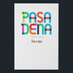 Imitation Canevas Pasadena Texas Mid Century, Pop Art,<br><div class="desc">Pasadena Texas classique style de retour rétroactif des années 60 les années 70 et 80. Couleurs primaires lumineuses dans le style art abstrait du XXe siècle avec des éléments géométriques simples. Pop art vintage. Simple et audacieux,  portez haut et fort votre ville natale.</div>