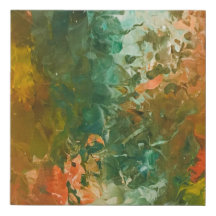 Peinture murale orange verte