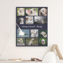 Pet Memorial personnalisable Keepsaké Photo Collag