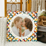 Imitation Canevas Photo Custom Colorful Personalized<br><div class="desc">Photo personnalisée Art moderne en toile colorée personnalisée dispose d'un motif géométrique moderne coloré avec votre photo préférée au centre. CONSEIL PHOTO : centre votre photo avant de la télécharger sur Zazzle. Conçu par Evco Studio www.zazzle.com/store/evcostudio</div>