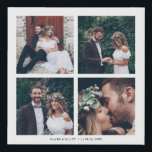 Imitation Canevas Photo et texte du Mariage de collage Carré personn<br><div class="desc">Créez votre propre peinture murale en toile avec vos propres photos mariage,  anniversaire,  fiançailles et événements spéciaux.</div>