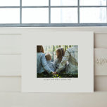 Imitation Canevas Photo et texte personnalisés<br><div class="desc">Créez facilement votre propre portrait de famille avec cette photo personnalisée et l'impression de toile ficelée de texte. Un design simple et minimaliste de modèle murale avec cadre blanc, police sans serif moderne et une esthétique sophistiquée. Faites votre propre tenue photo personnalisée, parfait comme cadeaux d'art mural pour la famille,...</div>