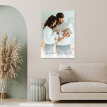 Imitation Canevas Photo personnalisée Se souvenir de ce moment nouve<br><div class="desc">Photo Personnalisée Rappelez-Vous Ce Moment Nouveau Bébé. Remplacez simplement l'exemple de photo par votre préféré d'orientation portrait et de haute résolution. Romantique dicton Se souvenir de ce moment est dans un élégant script fixe en bas. Vous pouvez modifier la couleur de ce texte si nécessaire pour mieux convenir à votre...</div>