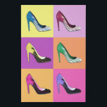 Imitation Canevas Pompes Stiletto Pop Art / Chaussures / Talons<br><div class="desc">Toile enveloppée de Faux dans une "Glorification de la Stiletto" : Dessin d'art pop de la pompe de stiletto bien-aimée</div>