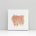 Imitation Canevas Portrait de chien d'animal de compagnie peint de P<br><div class="desc">Portrait de Poméranie peint par Shelby Allison</div>