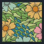 Imitation Canevas Power-Pop Art Design - Faux Canvas Print<br><div class="desc">C'est un design pop-art de grandes fleurs. Créé dans le thème et le style des années 60. Va égayer à la maison ou au bureau.</div>