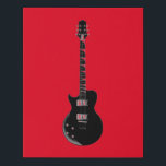 Imitation Canevas Rouge Black Pop Art Guitare électrique<br><div class="desc">Instruments de musique Dessins graphiques Illustrations</div>