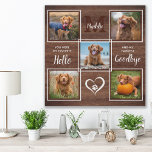 Imitation Canevas Rustic Pet Memorial Personnalisé Photo Collage<br><div class="desc">Célébrez votre meilleur ami avec un mémorial photo photo collage art de toile dans un design rustique en bois. Cette initiale monogrammée unique et le nom animal de compagnie photo keepsaké animal de compagnie mémorial mur art est le cadeau parfait pour vous-même, famille ou amis à honorer ceux aimés. Nous...</div>