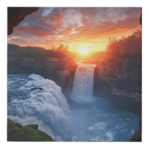 Sanctuaire de lumière - Cascade paisible Sunset Pr