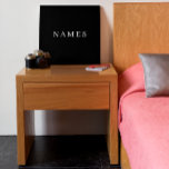 Imitation Canevas Simple Black Custom Ajouter Votre Nom Élégant<br><div class="desc">Simple Black Custom Ajouter votre nom Design élégant pour tout le monde.</div>