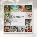 Imitation Canevas Stepmaman Bonus Maman Définition Collage Photo<br><div class="desc">Personnalisez avec vos 12 photos préférées et le texte personnalisé pour votre Stepmaman spéciale, Stepmum ou Bonus Maman pour créer un cadeau unique pour la fête des mères, les anniversaires, Noël, baby showers, ou chaque jour que vous voulez montrer combien elle signifie pour vous. Montrez-lui combien elle est extraordinaire chaque...</div>