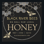 Imitation Canevas Symbole de miel apiculteur promotionnel noir peign<br><div class="desc">Classy attirant l'oeil Apiary Faux Canvas Imprimer. Idéal pour les marchés et les foires agricoles.</div>